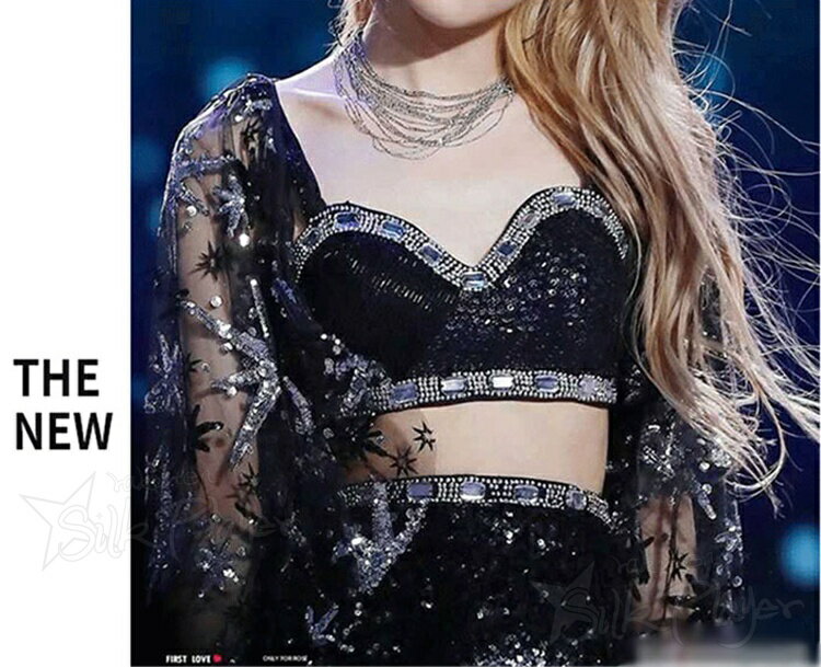韓国 ダンス衣装 k-pop 衣装 レディース ブラック セットアップ 韓国 キラキラ ア...