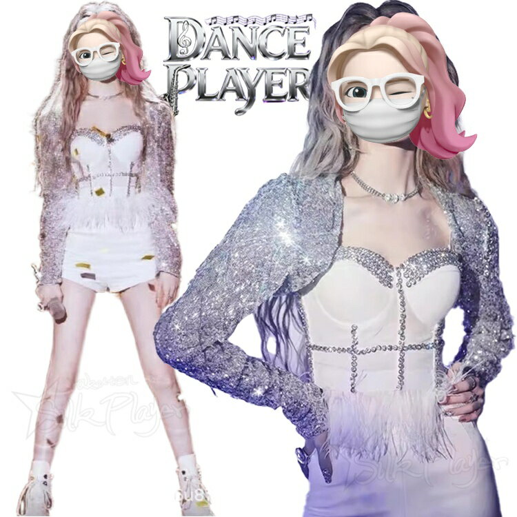 Rakuten - k-pop 衣装 レディース ホワイト セットアップ 韓国 アイドル 衣装 シルバージャケット タンクトップ ショートパンツ キラキラ 韓国 ダンス衣装 練習着 k-pop 衣装 大人 グループ衣装 お揃い 舞台衣装 ステージ衣装 ダンス kpop ヒップポップ ジャズダンス K-POP ガールズ