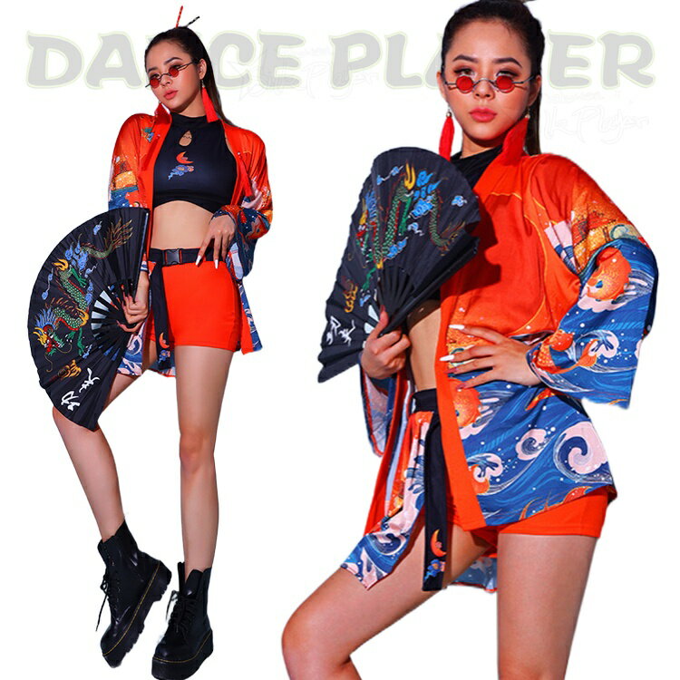 乐天商城 - ダンス衣装 レディース ダンス衣装 赤 セットアップ 中華風 大人ダンス衣装 トップス 黒 ヘソ出し 派手 クラブ 衣装 韓国風 ジャズダンス 演出服 韓国ダンス衣装 トップス パンツ ショートパンツ ジャズ ヒップホップ ダンス衣装 韓国 HIPHOP JAZZ ステージ衣装