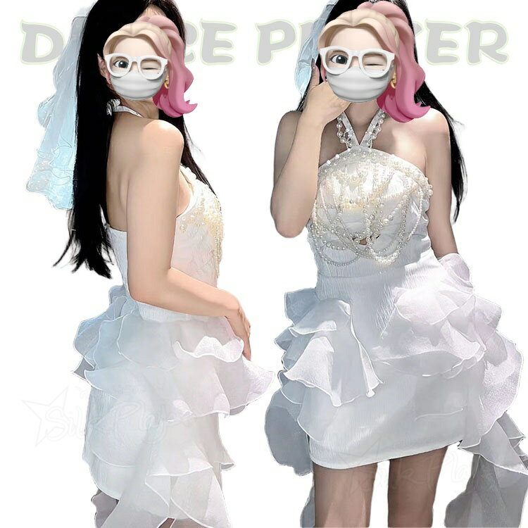 乐天商城 - k-pop 衣装 白 ダンス衣装 ワンピース レディース ジャズダンス 衣装 韓国 アイドル 衣装 ヒップホップ 白 ホワイト ヒップホップ 韓国 ダンス衣装 白 DSダンス k-popアイドル服 ヒップホップ ステージ衣装 おしゃれ 練習着 応援 演出服 K-POP ガールズ 高校生 舞台服