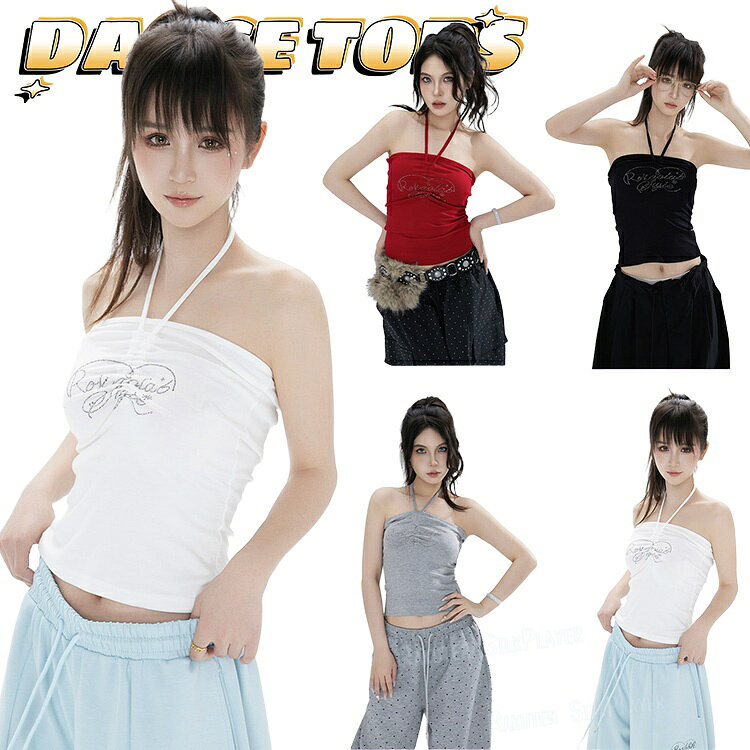 乐天商城 - k-pop 衣装 レディース ダンス衣装 トップス チューブトップ へそ出し ショートトップス レディーストップス ダンス衣装 長袖 薄手 へそ出し ダンス 衣装 練習着 レッスン着 大きいサイズ レディース トップス チーム衣装 個性的