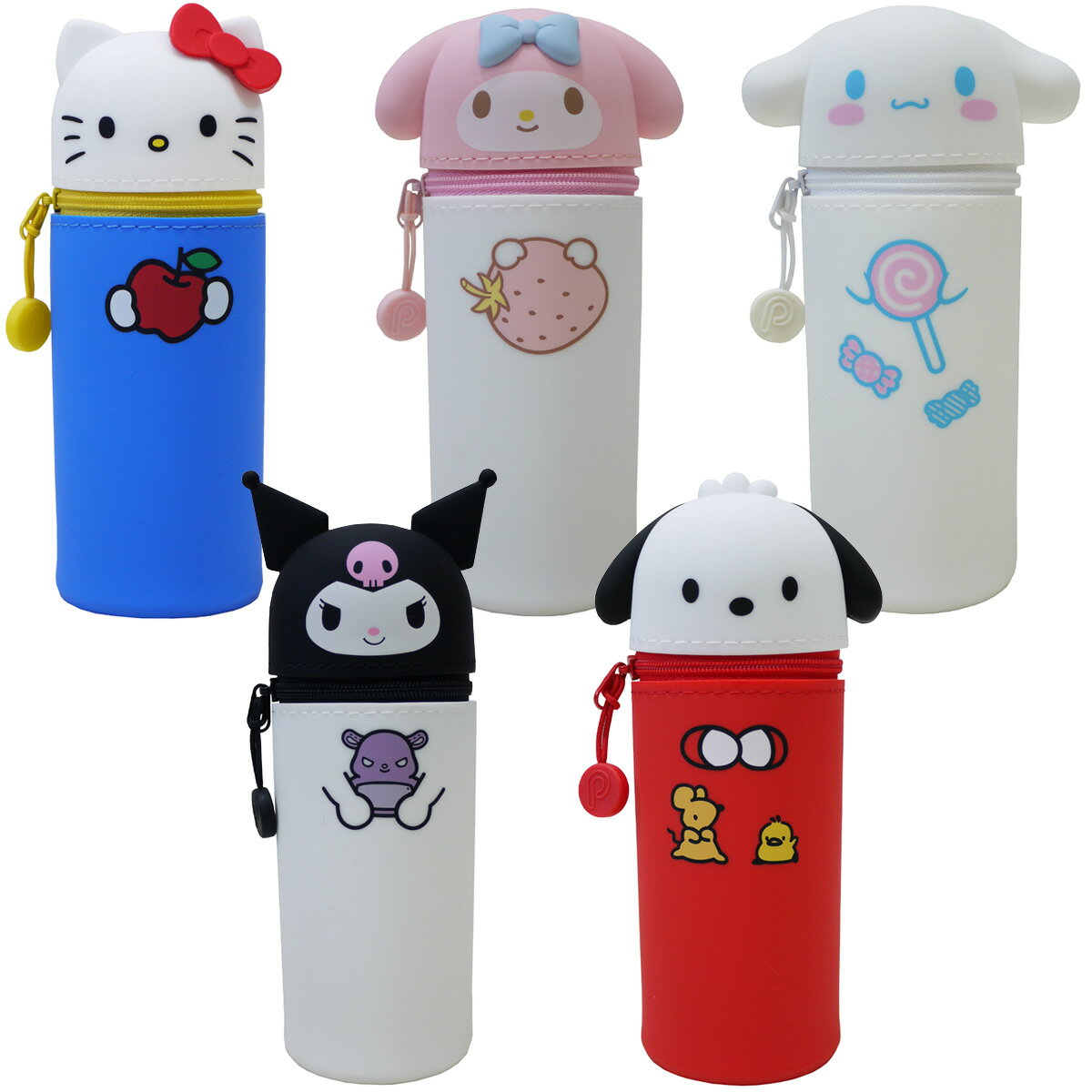 樂天商城 - PuniLabo × SANRIO CHARACTERS ペンケース 筆箱 サンリオ ハローキティ マイメロ シナモロール クロミ ポチャッコ ネコポス