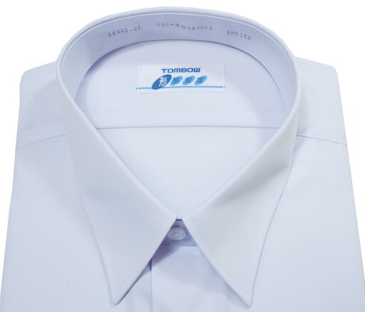 制服 シャツ 男子 半袖 TOMBOW 5E835-01 トンボ 快清シャツ スクールシャツ 半袖カッターシャツ WHITE 白