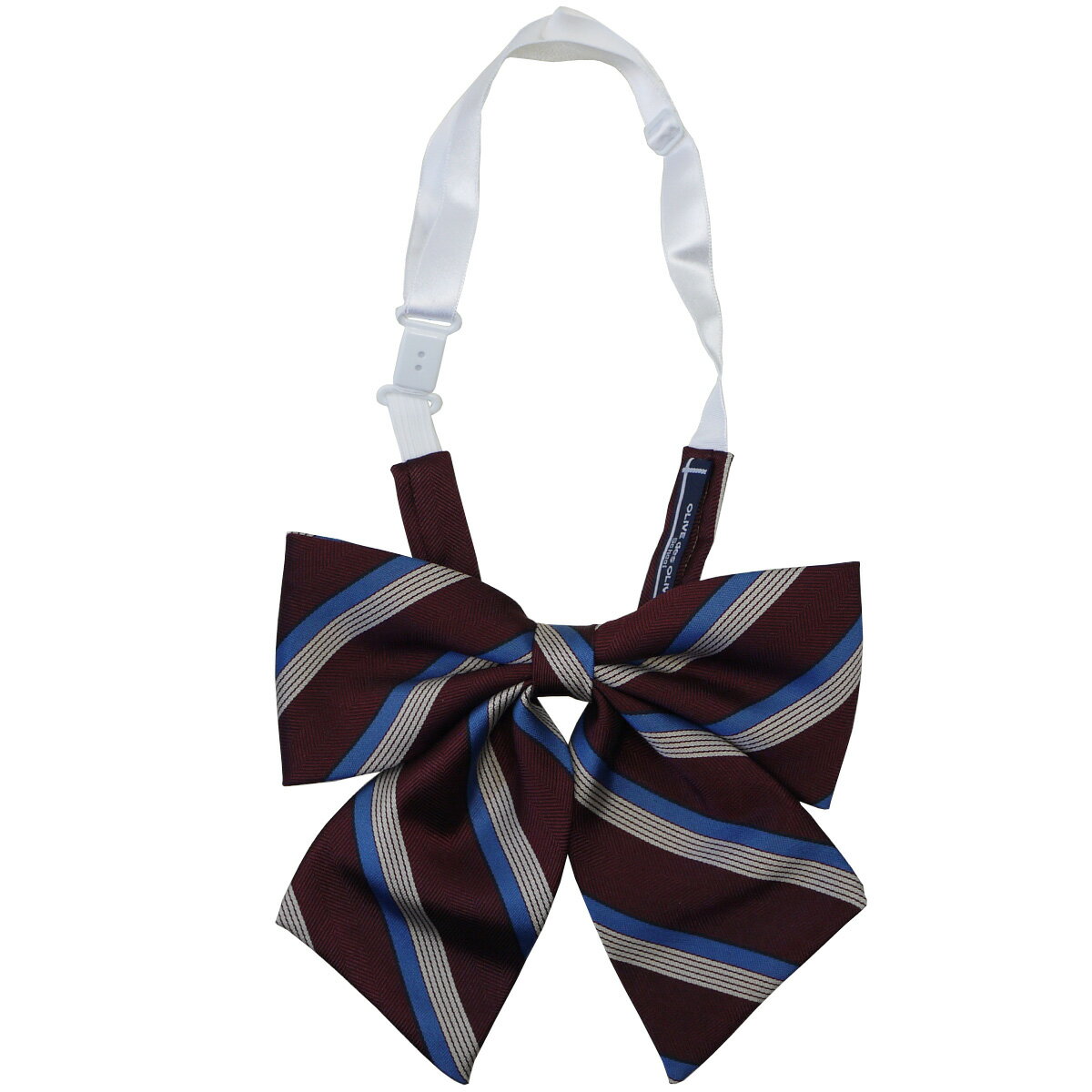 制服 リボン スクールリボン OLIVEdesOLIVESchool オリーブデオリーブスクール ストライプリボン J8016-19 柄 高校生