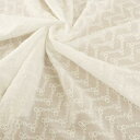 綿 ボイル モチーフ 刺繍レース 126cm幅×2.8m 綿100%【オーストリー製】白 ホワイト