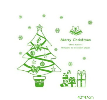 E3 転写式ウォールステッカー クリスマス 【クリスマスツリー】 飾り 装飾 シール 北欧 はがせる 壁紙 壁 窓 雪の結晶 ガラス X’mas | 壁シール ウォールシール ウオール ステッカー ウオールステッカー ウォール カッティング インテリア ツリー 子供部屋 貼ってはがせる