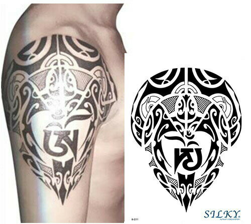 今だけ割引 タトゥーシール【古代文様風2】防水防汗で長持ち! 日本未発売 デザインタトゥーシール 大きいサイズ (メール便配送) トライバルタトゥー 海水着 タ...