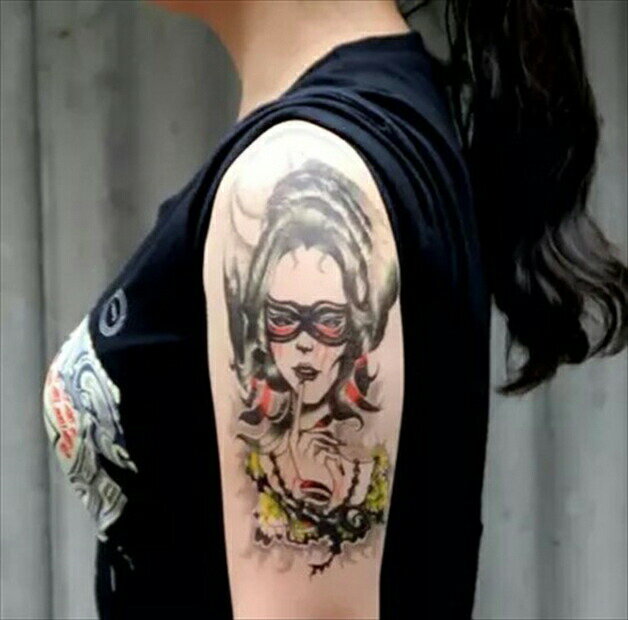 今だけ割引 タトゥーシール 防水防汗で長持ち!タトゥーシール 大きい 女性 人物カラフル(メール便送料無料)|タトゥシール タトゥーシール tatoo入れ墨 ボ...