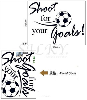 楽天市場 Shoot For Your Goals ウォールステッカー ウォール ステッカー シール 北欧 はがせる 壁紙 サッカー ボール 文字 英文 英文字 話題のトレンド商品 Silkyroom 楽天市場 Shoot For Your Goals ウォールステッカー ウォール ステッカー シール 北欧 はがせる 壁紙 サッカー ボール 文字 英文 英文字 話題のトレンド商品 Silkyroom