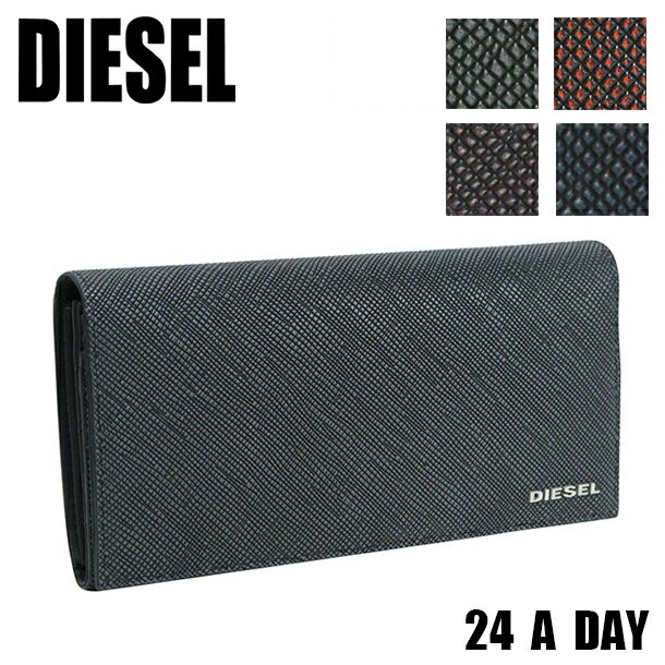 ディーゼル 財布（メンズ） ディーゼル メンズ 長財布小銭入付き STAINLESS MATT 24 A DAY X04748 P0517 DIESEL