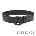 グッチ GUCCI ベルト メンズ ブラック/ブラックカラー インターロッキングGバックル 368186 BGH0V 1000