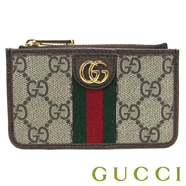 グッチ コインケース/カードケース ベージュ/ブラウン オフィディア 671723 96IWG 8745 GUCCI フラグメントケース