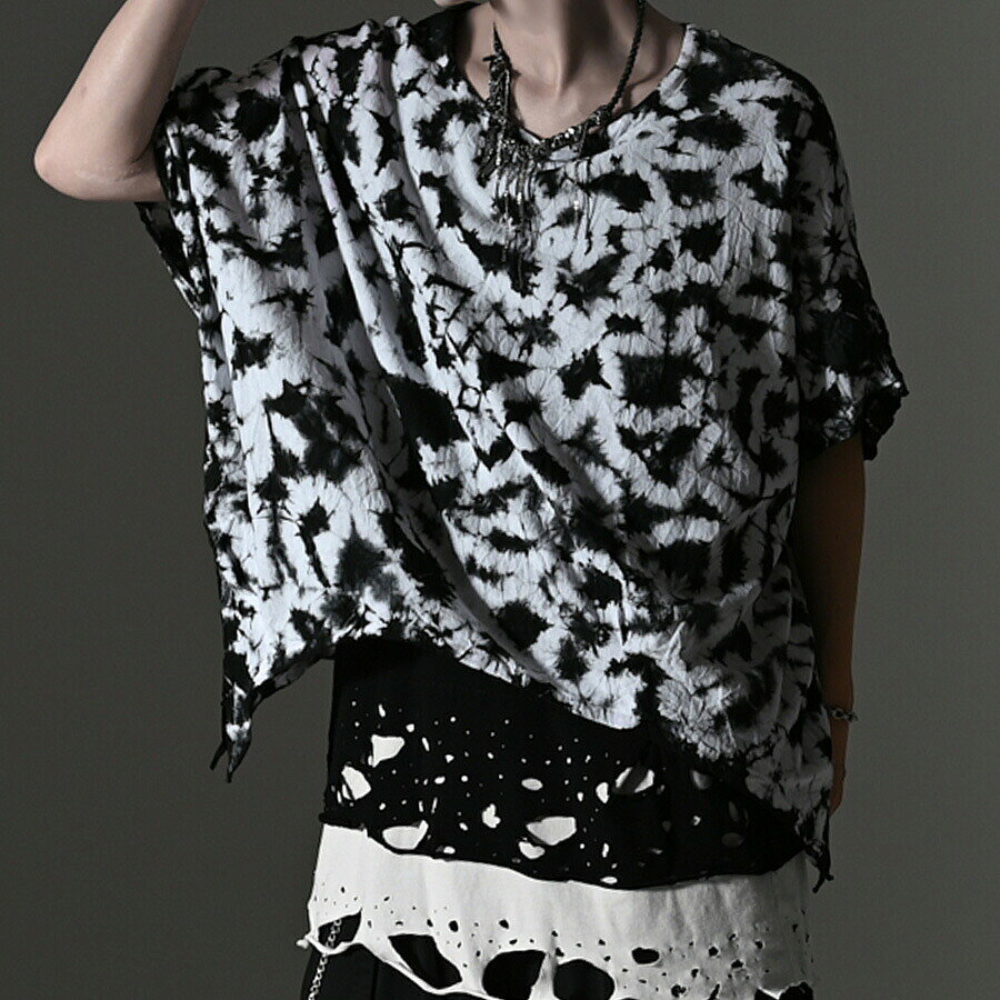 【送料無料】Tシャツ メンズ ブランド カーディガン ポンチョ ケープ ガウン ドレープ エスニック エスニックファッション チャイハネ ユニセックス 羽織り ナチュラル エスニック チベット 民族衣装 Amina 黒 ブラック ちょいワル 20代 30代 40代 50代 メンズファッション silver-bullet-10077789 SILVER BULLET シルバーバレット サンプル画像2