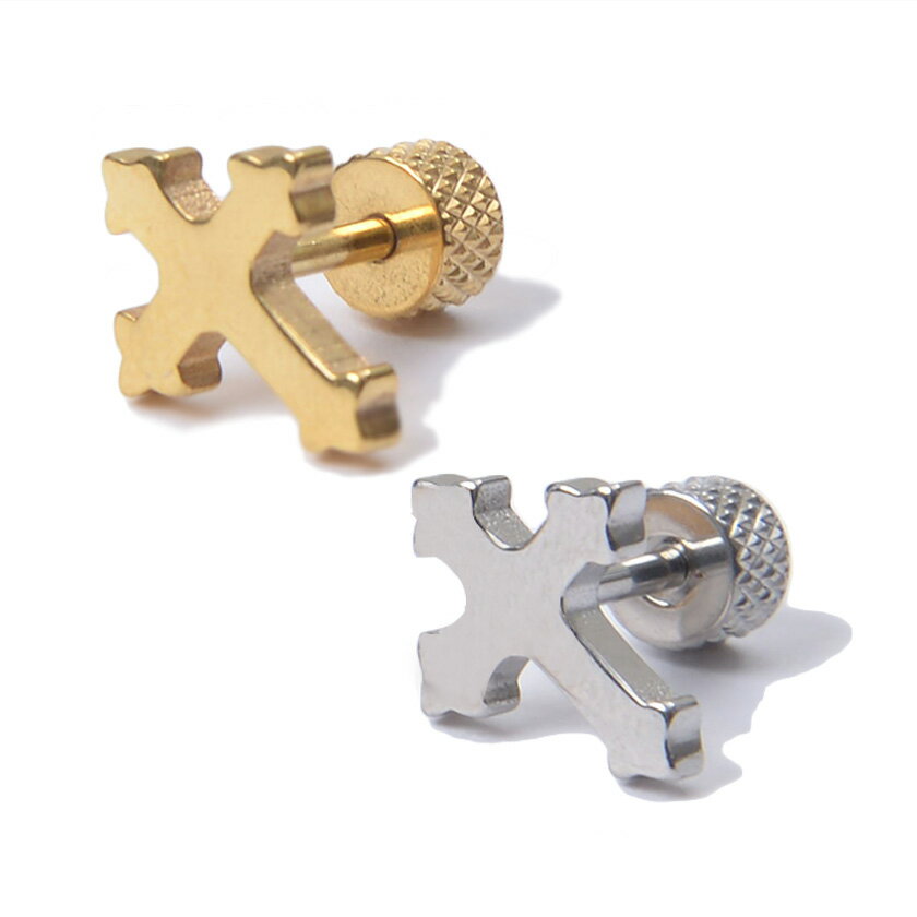 樂天商城 - AZZURRO【アズーロ】クロスピアス(二個セット)/全2色【返品・交換対象外商品】