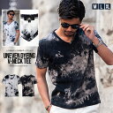 【送料無料】Tシャツ メンズ 半袖 ブランド おしゃれ Vネック 半袖Tシャツ カットソー トップス ムラ染め タイダイ テレコ きれいめ 上品 タイト 細身 ...