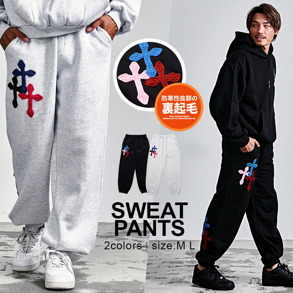 SMFK 十字架 プリント カジュアルパンツ ブラック おしゃれM SMFK 十字架 プリント カジュアルパンツ ブラック おしゃれM SMFK