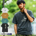 Tシャツ メンズ ブランド オシャレ 大人 フラミンゴ ロゴ プリント バックプリント CavariA ピグメント クルーネック 半袖Tシャツ 半袖 リゾート シンプル ホワイト イエロー ブラック ミント 白 黒 M L 春 夏 20代 30代 40代 メンズファッション【あす楽対応】↑