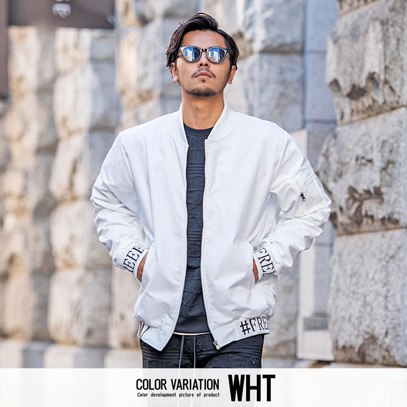 【送料無料】アウター メンズ MA-1 ブランド 大人 MA1 ジャンパー ブルゾン 防寒 暖かい ボンバージャケット ボンバーブルゾン ミリタリー ジャケット カジュアル アメカジ ホワイト ブラック カーキ 白 黒 秋 冬 秋冬 男 男性 M L CavariA 20代 30代 40代↑