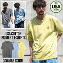 【送料無料】Tシャツ メンズ おしゃれ 大きいサイズ 半袖 半袖Tシャツ 白T 白Tシャツ ピグメント オーバーダイ USAコットン 刺繍 サーフ 西海岸 シンプル ユニセックス 服 父の日 春 夏 春夏 春服 夏服 CavariA ファッション メンズファッション【郵】【あす楽対応】↑