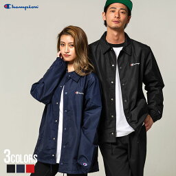 チャンピオン コーチジャケット レディース コーチジャケット メンズ レディース ユニセックス "Champion【チャンピオン】COACH JACKET/全3色"【あす楽対応】アウター ナイロンジャケット ブルゾン ブランド アクションスタイル ベーシック チャンピオン M L ブラック ネイビー レッド 春【DTK】