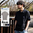 ポロシャツ メンズ Champion【チャンピオン】POLO SHIRT/全6色【あす楽対応】トップス カットソー ブランド M L ホワイト オックスフォードグレー ブラック ロイヤルブルー ネイビー ピンク 夏 春【DTK】