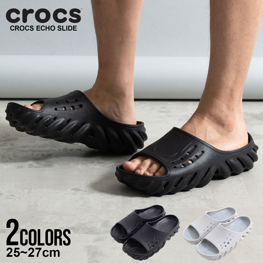 【送料無料】クロックス CROCS メンズ レディース ブランド おしゃれ サンダル エコースライド 定番 厚底 ユニセックス 男女兼用 ブラック グレー 黒 25cm 26cm 27cm 大人 カジュアル アウトド…