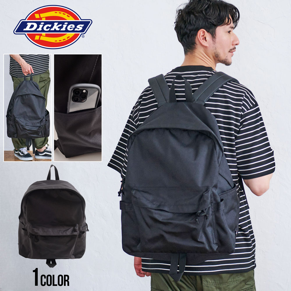 ディッキーズ バッグ メンズ 【送料無料】ディッキーズ DICKIES リュック リュックサック バッグパック バッグ おしゃれ メンズ ブランド デイパック ロゴ シンプル 大人 カジュアル ストリート 旅行 アウトドア シンプル ブラック 黒 男性 男 父の日 プレゼント 20代 30代 40代 正規品【あす楽対応】