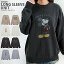 【送料無料】DISNEY ディズニー ミッキーマウス ミッキー ニット レディース メンズ ブランド おしゃれ キャラクター セーター 長袖 トップス プリント...