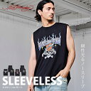 【送料無料】ノースリーブ メンズ ブランド スリーブレス タンクトップ ED HARDY エドハーディー Tシャツ クルーネック イーグル スカルダイス トップ...