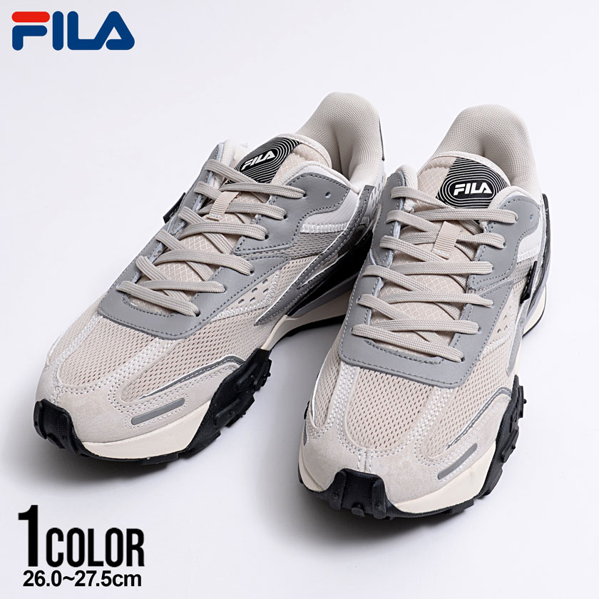 【送料無料】スニーカー メンズ フィラ FILA 靴 くつ クツ RAPIDRIDE シューズ ローカット グレー ブラック 黒 灰 カジュアル ストリート 26.0 26.5 27.0 27.5 20代 30代 40代 メンズファッション 東京 プレゼント 誕生日 記念日 贈り物 ギフト【あす楽対応】