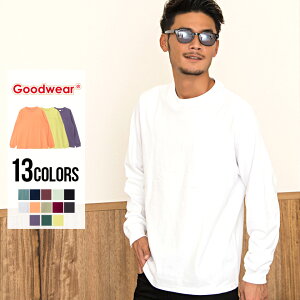 長袖 tシャツ メンズ "Goodwear【グッドウェア】ヘビーウェイトポケット付きビッグシルエットクルーネック長袖Tシャツ/全13色"【あす楽対応】長袖Tシャツ クルーネック 無地 ロンT ポケT 厚手 丈夫 シンプル S M L XL 春 秋 ブランド USA ユニセックス 秋 冬