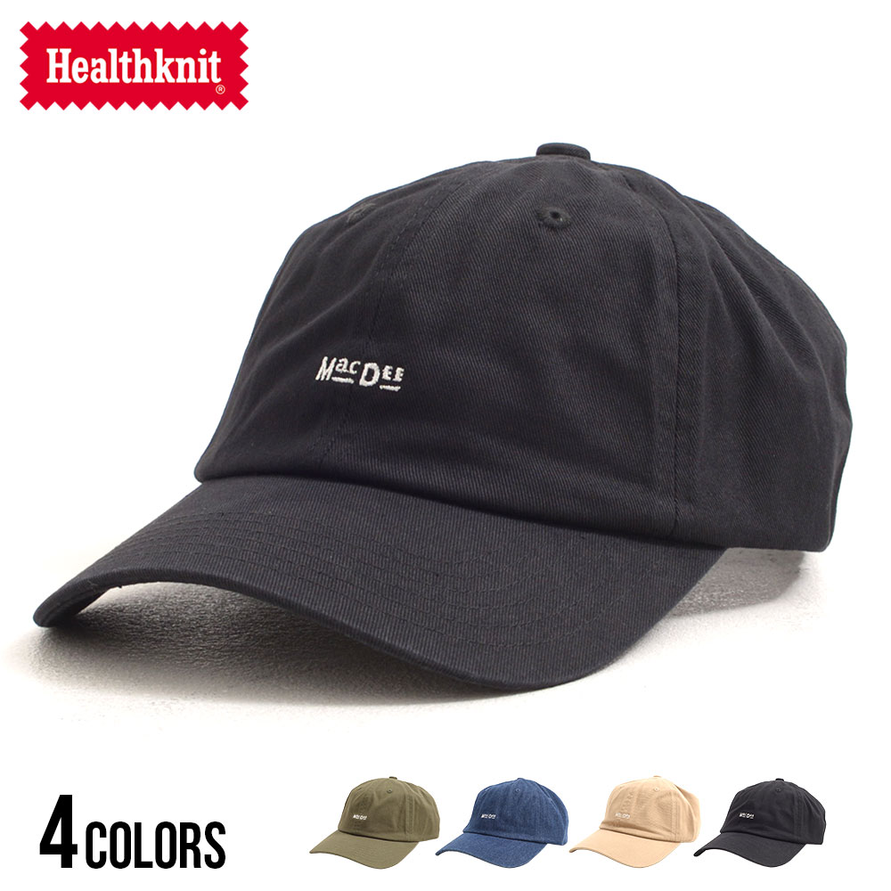 樂天商城 - Healthknit ヘルスニット キャップ メンズ ブランド おしゃれ 帽子 CAP スポーツキャップ ベースボールキャップ ロゴ 刺繍 ツイル 綿100% オリーブ インディゴ ベージュ ブラック 黒 大人 20代 30代 40代 50代 ちょいワル ユニセックス 男性 男 服 春 夏 秋 冬 ファッション