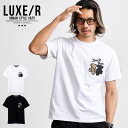 【送料無料】Tシャツ メンズ 半袖 ブランド トップス クルーネック カットソー ロゴ 白T 白Tシャツ 刺繍 ベア くま 熊 ホワイト ブラック 黒 白 スポーツ 大人 M L XL LUXE/R ラグジュ 20代 30代 40代 ユニセックス 男性 男 服 春 春服 夏 夏服 春夏 ファッション