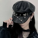 【送料無料】キャスケット メンズ 帽子 ブランド ハット キャップ HAT CAP 大人 レザー スタッズ ベルト きれいめ キレイめ 大人 原宿系 モード系 ...