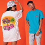 Tシャツ メンズ RAZZIS ラズ ブランド おしゃれ トップス カットソー 車 CAR アメ車 スプレープリント ホワイト チャコール ブルー 白 青 ストリートファッション ストリート系 夏 夏服 2022【あす楽対応】【DTK】