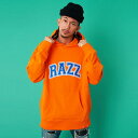 RAZZIS【ラズ】Pigment patch hoodie / 4colorss 【あす楽対応】トップス メンズ サガラワッペン ロゴ プルオーバーパーカー プルパーカー フーディー スウェット ユニセックス ブラック オレンジ ベージュ M L XL 秋 冬 BITTER系 ビター系【DTK】