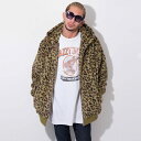 RAZZIS【ラズ】Leopard Zip-up fake fur hoodie / 2colors 【あす楽対応】ファーパーカー ジップパーカー ボアパーカー レオパード ヒョウ柄 豹柄 バックプリント ユニセックス ブルゾン 秋 冬【DTK】