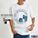 【送料無料】Tシャツ メンズ 半袖 ブランド カットソー ワッペン アップリケ 刺繍 天竺 おしゃれ 総柄 ベア くま ロゴ 白T 白Tシャツ ホワイト ブラック 黒 コットン M L XL RUMSODA ラムソーダ 20代 30代 40代 ユニセックス 男性 男 服 春 春服 夏 夏服 春夏 ファッション