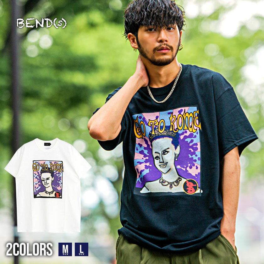 【送料無料】 Tシャツ メンズ ブランド オシャレ 半袖 BENDS ベンズ アート コラボ トップス インナー カットソー クルーネック プリント 大きいサイズ ユニセックス 半袖Tシャツ カジュアル ストリート アメカジ 春 夏 20代 30代 40代 【あす楽対応】