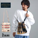 【送料無料】PENDLETON ペンドルトン ショルダーバッグ 巾着 巾着バック ミニショルダー バッグ BAG メンズ おしゃれ オルテガ オルテガ柄 2WAY 2way ボア シンプル カジュアル ロゴ アクセサリー レディース ユニセックス ホワイト ブラック 白 黒 秋 冬 秋冬【あす楽対応】