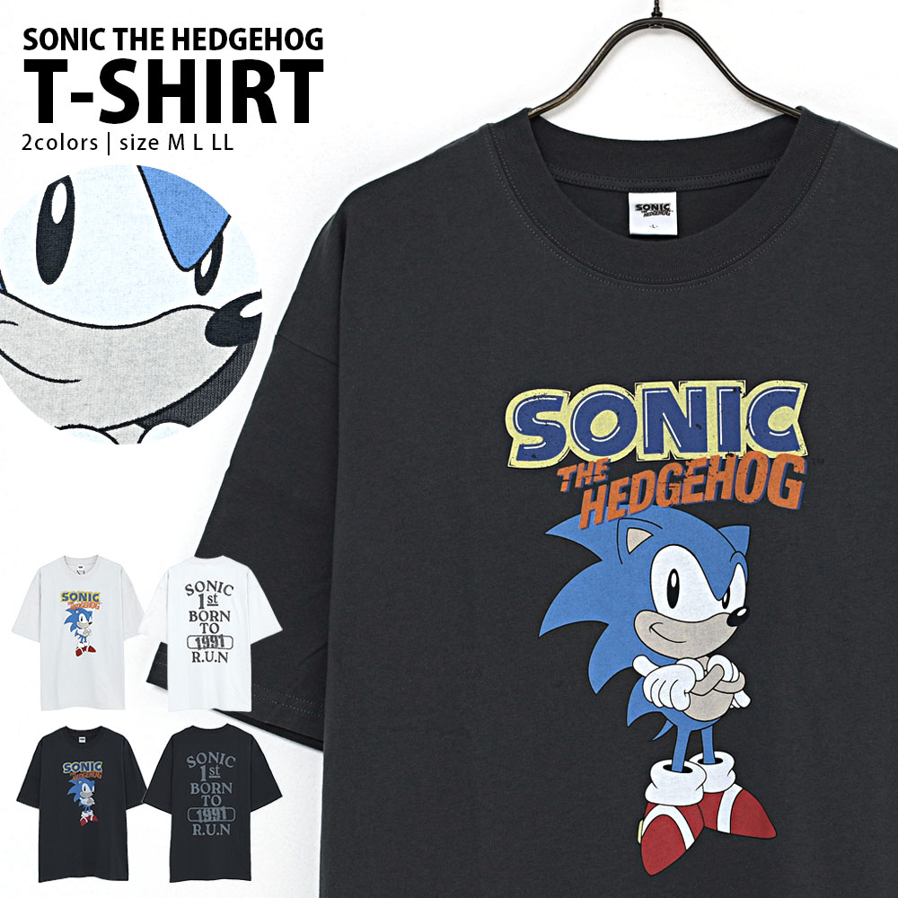 Tシャツ メンズ 半袖Tシャツ SONIC ソニック セガ SEGA キャラクター 半袖 プリントTシャツ グラフィック スーパーソニック クルーネック カットソー トップス 大きいサイズ 大人 20代 30代 40代 50代 クール ユニセックス 男性 男 服 夏 夏服 春夏 ファッション