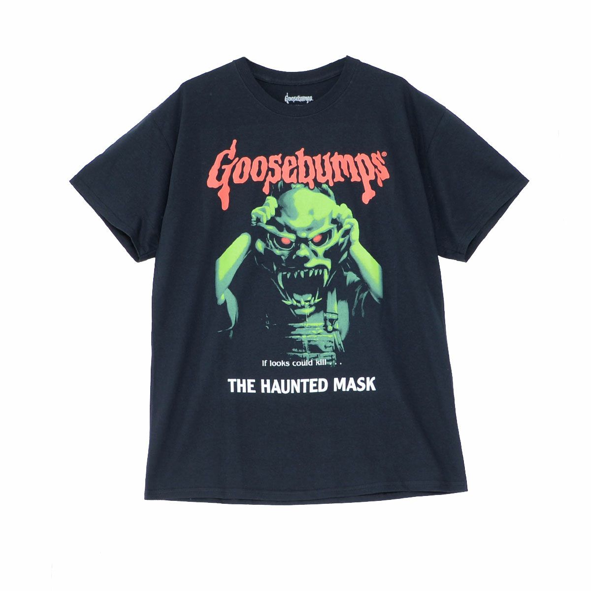 樂天商城 - 【送料無料】Tシャツ メンズ 半袖 半袖Tシャツ ブランド プリント GOOSEBUMPS グースパンプズ ホラー おしゃれ クルーネック トップス カットソー ブラック 黒 L XL LL 大人 20代 30代 40代 ユニセックス 男性 男 服 春 夏 夏服 春夏 ファッション