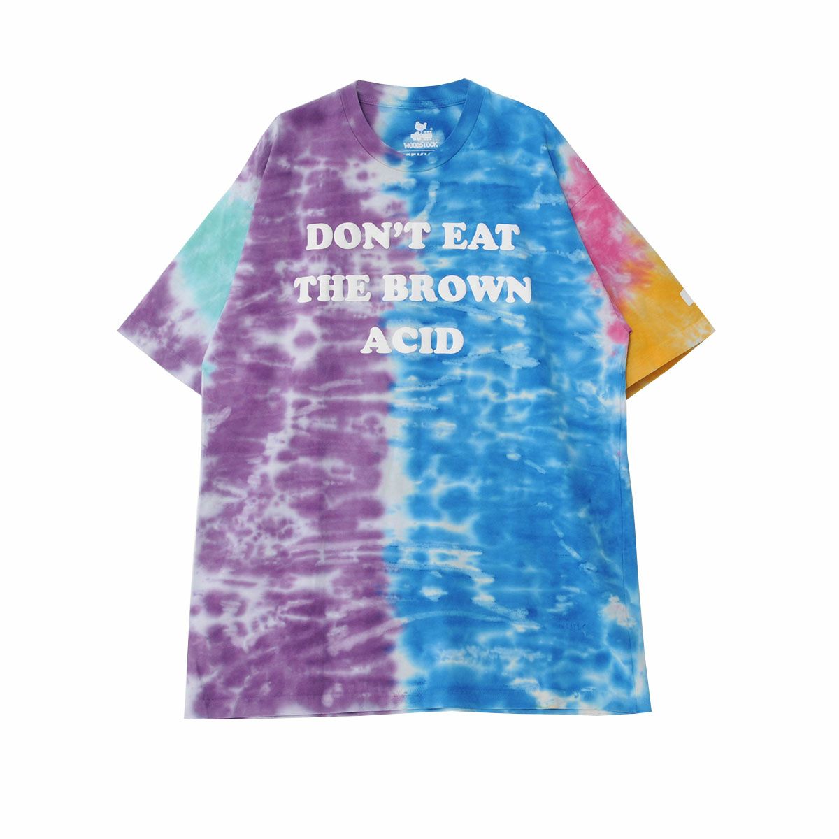 樂天商城 - 【送料無料】Tシャツ メンズ 半袖 半袖Tシャツ ウッドストック WOODSTOCK ブランド プリント ロゴ おしゃれ クルーネック タイダイ ムラ染め マルチカラー L 大人 トップス カットソー 20代 30代 40代 ユニセックス 男性 男 服 春 夏 夏服 春夏 ファッション