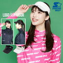 【送料無料】STARTER GOLF スターターゴルフ 帽子 サンバイザー ゴルフキャップ ゴルフウェア ゴルフウエア おしゃれ レディース サイズ調節可 ブラ...