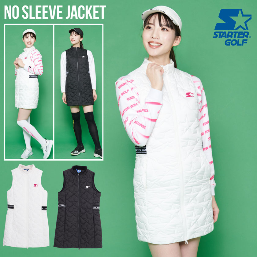 【送料無料】STARTER GOLF スターターゴルフ ダウンベスト アウター 中綿ジャケット ノースリーブ ゴルフウェア ゴルフウエア ゴルフ用品 防寒 暖かい あったか レディース 女子 女性 ファッション レディースファッション スポーツ 秋 冬 秋冬