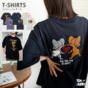 Tシャツ レディース メンズ 半袖 ブランド 半袖Tシャツ TOM&JERRY JERRY トムとジェリー TUFFY タフィー サガラ刺繍 ワッペン 白T 白...