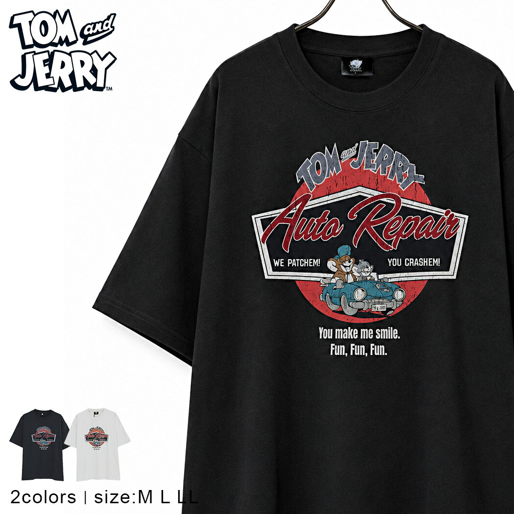 乐天商城 - 【送料無料】Tシャツ TOM&JERRY トムとジェリー 半袖Tシャツ メンズ レディース ブランド おしゃれ 大きいサイズ 半袖 ユーズドライク プリント ロゴ 白T 白Tシャツ キャラT 大人 20代 30代 40代 50代 ユニセックス 女性 男性 男 服 春 夏 春夏 ファッション