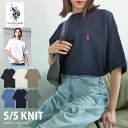 【送料無料】サマーニット メンズ ブランド おしゃれ 半袖 半袖ニット Tシャツ 半袖Tシャツ U.S. POLO ASSN. ポロ アッスン 白T 白Tシャツ ニット シンプル 無地 父の日 プレゼント ファッション 20代 30代 40代 ユニセックス 男性 男 服 春 夏 夏服 春夏 ファッション