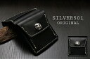 シルバー メディスンホイール付き ミニウォレット(ブラック) メンズ 牛革 栃木レザー 二つ折り 財布 小銭入れ 札入れ 入学 新生活 ギフト 誕生日 記念日 ...