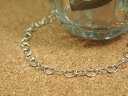 ハート型チェーン シルバーアンクレット 23.5cm (bk20anklet-heartchain-23.5)